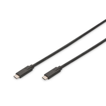 Kabel DIGITUS USB 3.1 Gen.2 SuperSpeed+ 10Gbps Typ USB C/C M/M, PD, czarny 1m