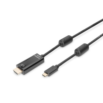 Kabel adapter DIGITUS USB 3.1 Gen 1 SuperSpeed+ Typ USB C/HDMI M/M czarny 5m