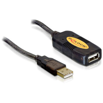 Przedłużacz Delock USB AM-AF 2.0 5m aktywny black