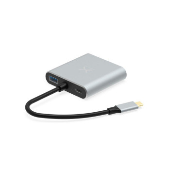 Kabel adapter USB Hub Krux USB HDMI srebrno-czarny 0,15m