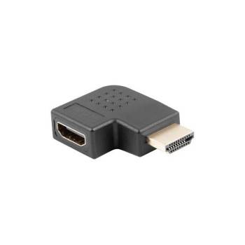 Adapter Lanberg AD-0036-BK HDMI(M) - HDMI(F) kątowy prawo czarny