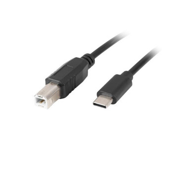 Kabel USB 2.0 Lanberg USB-C(M) - USB-B(M) 1,8m czarny