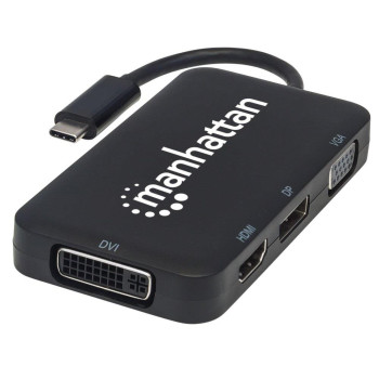 Adapter Manhattan AV USB-C na HDMI/DP/DVI/VGA 4K60Hz