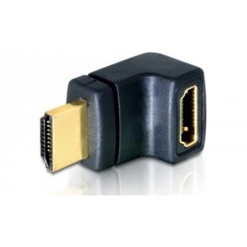 Adapter HDMI(M) - HDMI(F) kątowy prawy