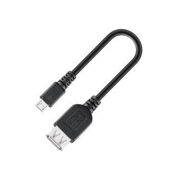 Kabel Manhattan USB-A/Micro-B F/M 0,2m czarny