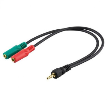 Kabel adapter Manhattan audio stereo 1x jack 3,5mm / 2x jack 3,5mm 0,15m