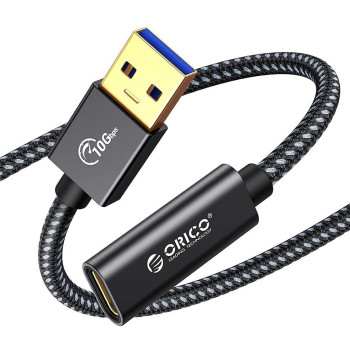 Kabel USB Orico ACF31-10-BK-BP USB-C - USB-A (F-M) 3.1, 10Gbps, PD 60W, oplot