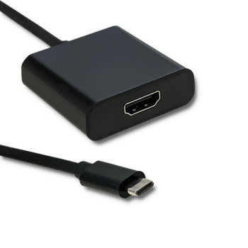Kabel adapter Qoltec USB typ C M / HDMI F 4K 0,23m