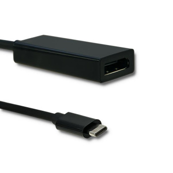 Kabel adapter Qoltec USB 3.1 typ C M / DisplayPort Żeński 4K 0,23m