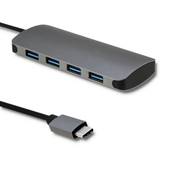 Kabel adapter Qoltec USB 3.1 typ CM / 4 x USB 3.0 / DC