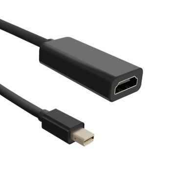 Adapter Qoltec Mini DisplayPort męski / HDMI A żeński 1080p 0,2m