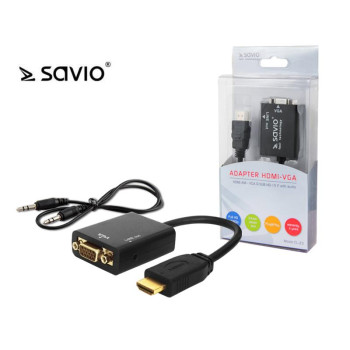Kabel adapter Savio CL-23 HDMI - VGA