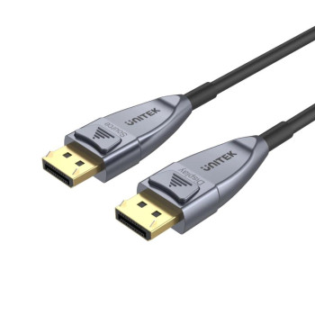 Kabel Optyczny DisplayPort 1.4 Unitek C1617GY, AOC, 8K, 15m