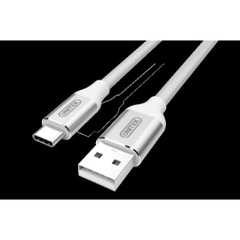 Kabel Unitek Y-C4025ASL Premium USB-USB TypC 2.0, Silver
