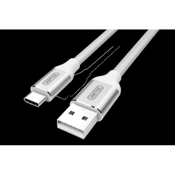 Kabel Unitek Y-C4025ASL Premium USB-USB TypC 2.0, Silver Kabel Unitek Y-C4025ASL Premium USB-USB TypC 2.0, Silver