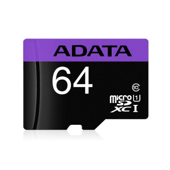 Karta pamięci ADATA microSDXC Premier 64GB UHS-I Class 10 + adapter