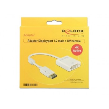 Adapter Displayport 1.2 - DVI(F)(24+5) 4K White