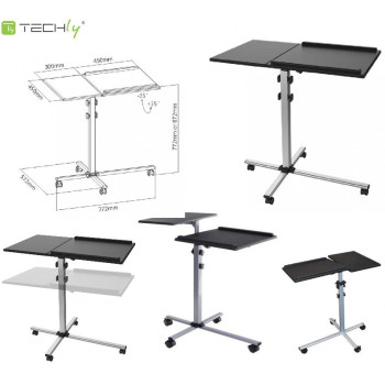 Stolik prezentacyjny Techly do projektora/notebooka, mobilny czarny