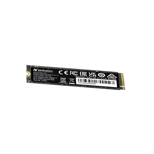 Verbatim Vi5000 M.2 2 TB PCI Express 4.0 3D NAND NVMe Verbatim Vi5000 M.2 2 TB PCI Express 4.0 3D NAND NVMe