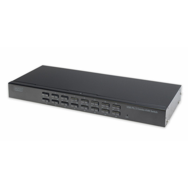 Przełącznik KVM DIGITUS Combo PS/2&USB 2.0, 16 portów, Rack, IP (opcjonalnie) Przełącznik KVM DIGITUS Combo PS/2&USB 2.0, 16 portów, Rack, IP (opcjonalnie)