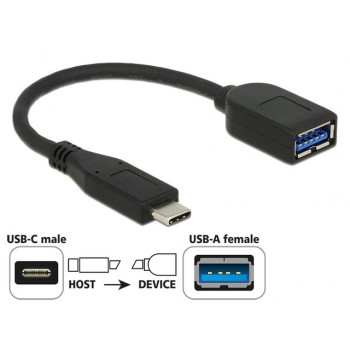 Adapter USB Type-C(M) - USB-A(F) 3.1 Gen2 10cm
