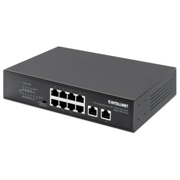Switch niezarządzalny Intellinet 8x 10/100/1000 Mbps PoE+ 120W + 2x RJ45 Uplink desktop/rack