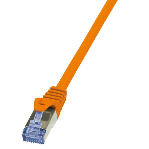 Patchcord LogiLink CQ3018S Cat.6A S/FTP 0,25m pomarańczowy Patchcord LogiLink CQ3018S Cat.6A S/FTP 0,25m pomarańczowy