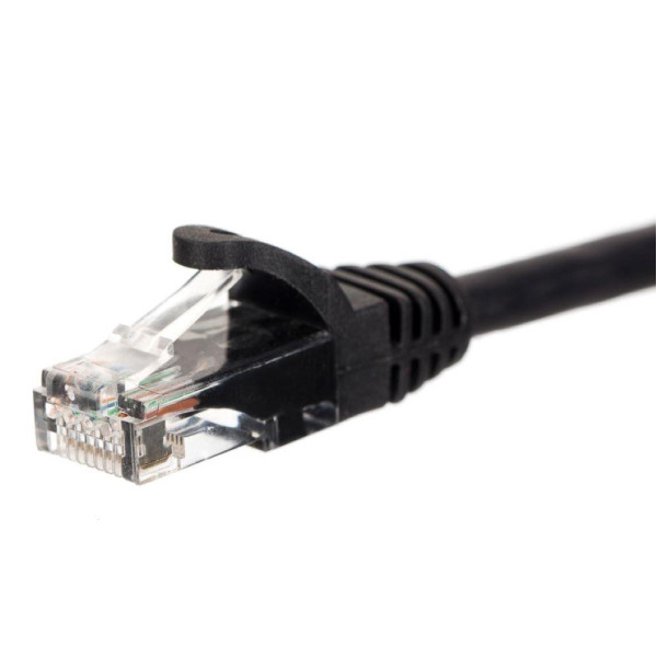 Patchcord RJ45, Netrack osłonka zalewana, kat. 5e UTP, 0,25m czarny Patchcord RJ45, Netrack osłonka zalewana, kat. 5e UTP, 0,25m czarny