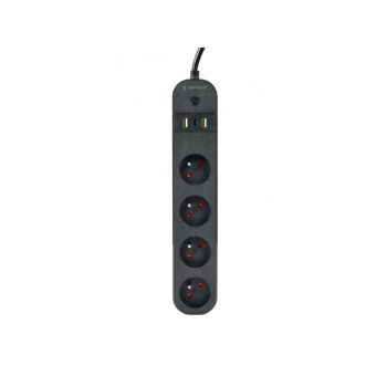 Gembird Smart Power Strip USB Charger 4 French Sockets TSL-PS-F4U-01