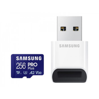 Samsung PRO Plus microSD Card 256GB + USB Card Reader (2023) MB-MD256SB/WW