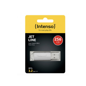 Intenso Jet Line Aluminium 256GB USB Flash Drive 3.2 Gen 1x1 Silver 3541492