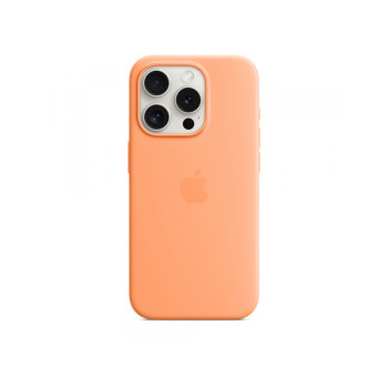 Apple iPhone 15 Pro Silicone Case with MagSafe Orange Sorbet MT1H3ZM/A