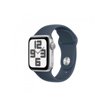Apple Watch SE Alu. 40mm GPS Silver Sport Band Storm Blue M/L MRE23QF/A