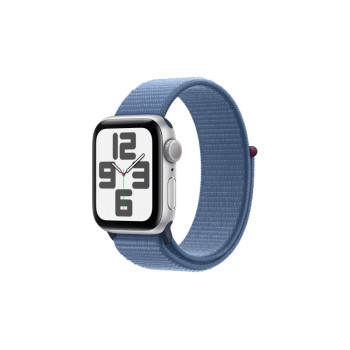 Apple Watch SE Alu. 40mm GPS Silver Sport Band Winter Blue Loop MRE33QF/A