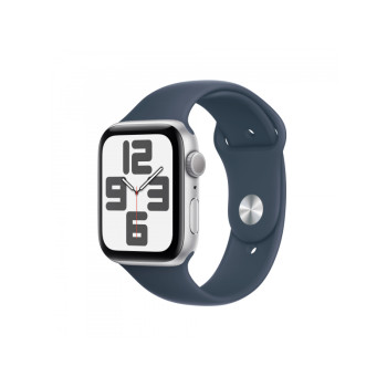 Apple Watch SE Aluminium 44mm GPS Silver Sport Band Blue S/M MREC3QF/A