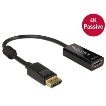 Adapter Displayport 1.2 (M) - HDMI(F) 4K Pasywny Czarny