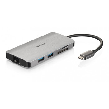 D-Link 8 In 1 USB-C Hub HDMI/Ethernet/Kartenleser/USB-C DUB-M810