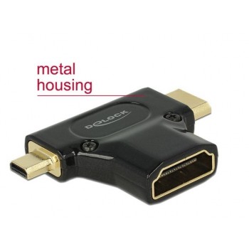 Adapter HDMI-A(F) - HDMI -C+HDMI-D(M)Ethernet