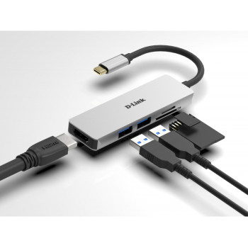 D-LINK DUB-M530 USB-C 5-Port USB 3.0 Hub mit HDMI - DUB-M530