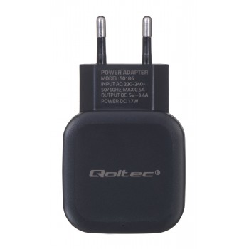 Ładowarka sieciowa Qoltec 50186 (3400 mA, 17W, USB)