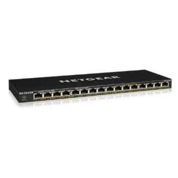 NETGEAR GS316P Nie zarządzany Gigabit Ethernet (10 100 1000) Obsługa PoE Czarny