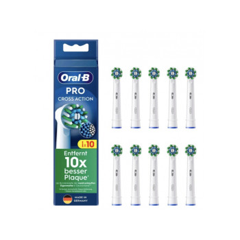 Oral-B Brush Heads Pro CrossAction Pack of 10 White 860595