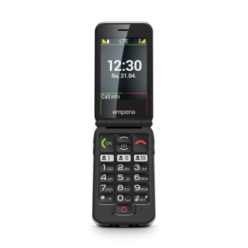 Emporia JOY_LTE 7,11 cm (2.8") 115 g Czarny Telefon dla seniora