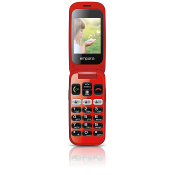Emporia ONE 6,1 cm (2.4") 80 g Czarny, Czerwony Telefon dla seniora