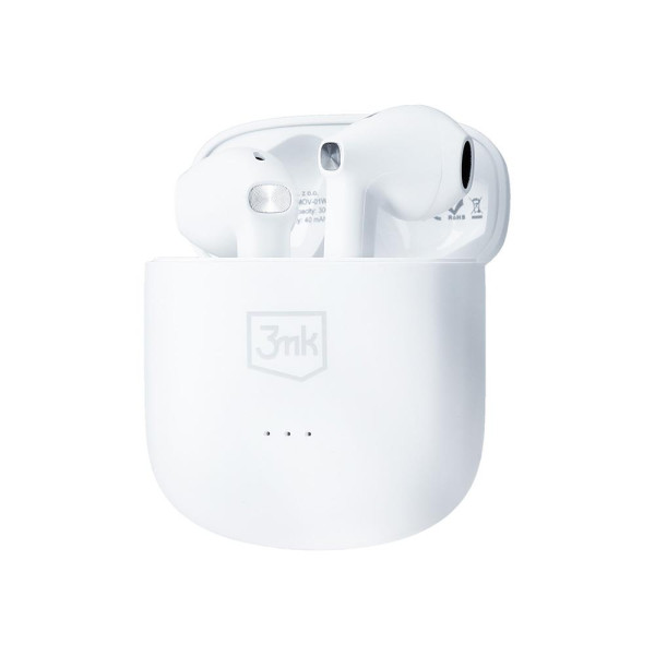 Słuchawki z mikrofonem 3mk MovePods Bluetooth białe Słuchawki z mikrofonem 3mk MovePods Bluetooth białe