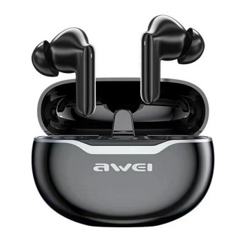 Słuchawki z mikrofonem Awei T50 Pro TWS Bluetooth + stacja dokująca - czarne