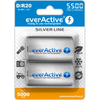 Akumulatorki D/R20 everActive Silver Line 5500 mAh 2 sztuki