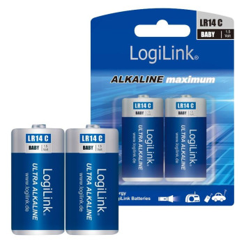 Baterie alkaliczne LR14 LogiLink LR14B2, 2szt