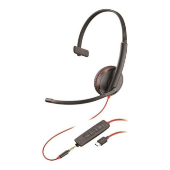 Słuchawki z mikrofonem Poly BLACKWIRE C3215 USB-C czarne
