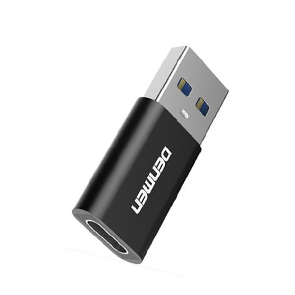 Adapter Denmen DU13 OTG USB A do USB typ-C czarny Adapter Denmen DU13 OTG USB A do USB typ-C czarny